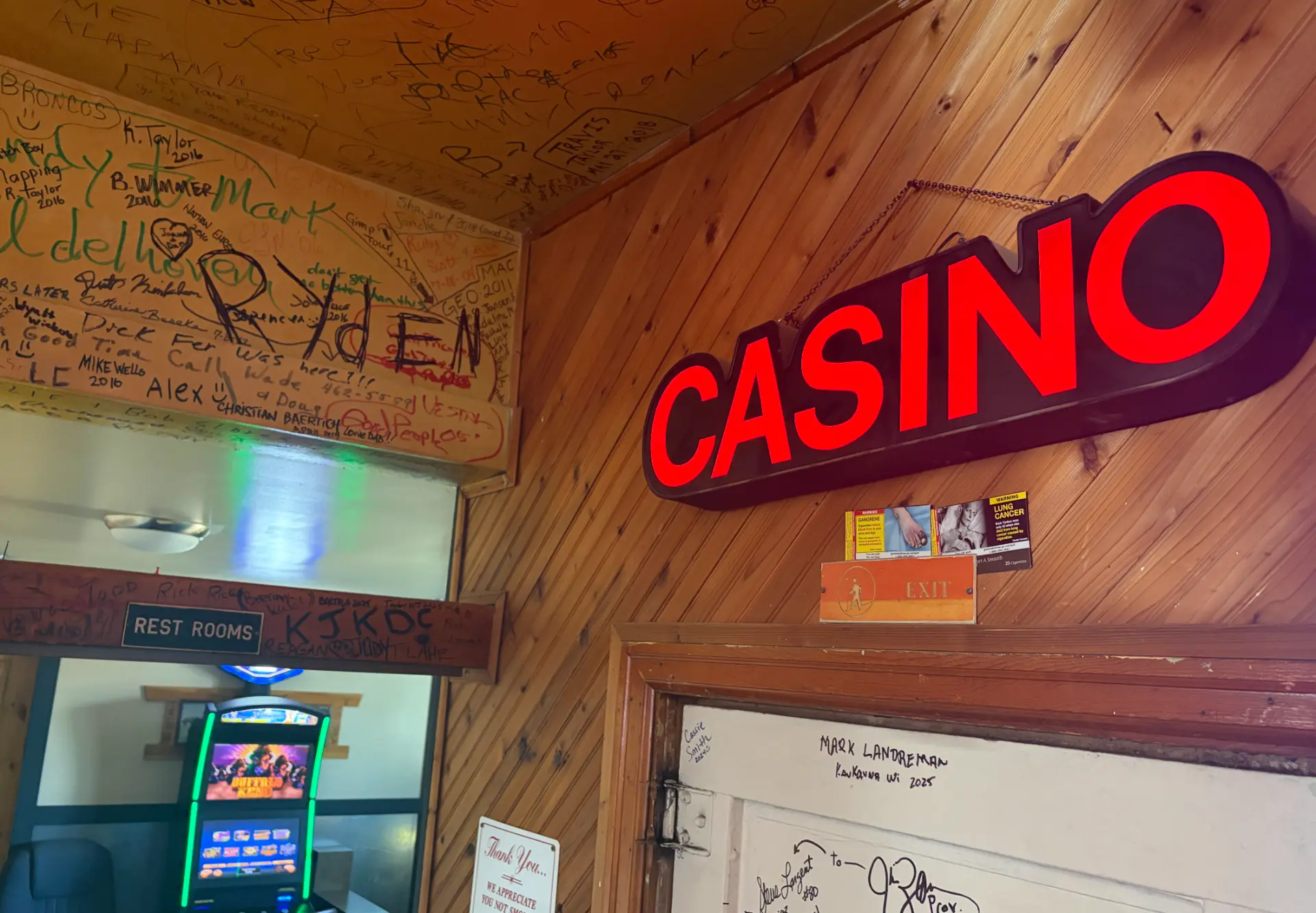 Winifred Tavern casino sign