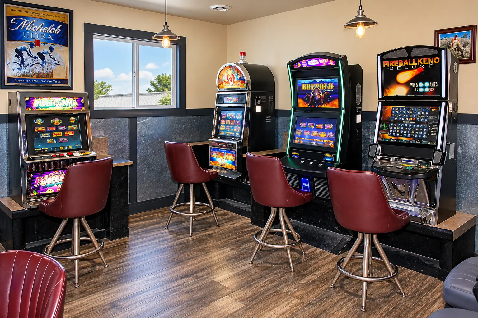 The casino gaming lounge at Winifred Tavern